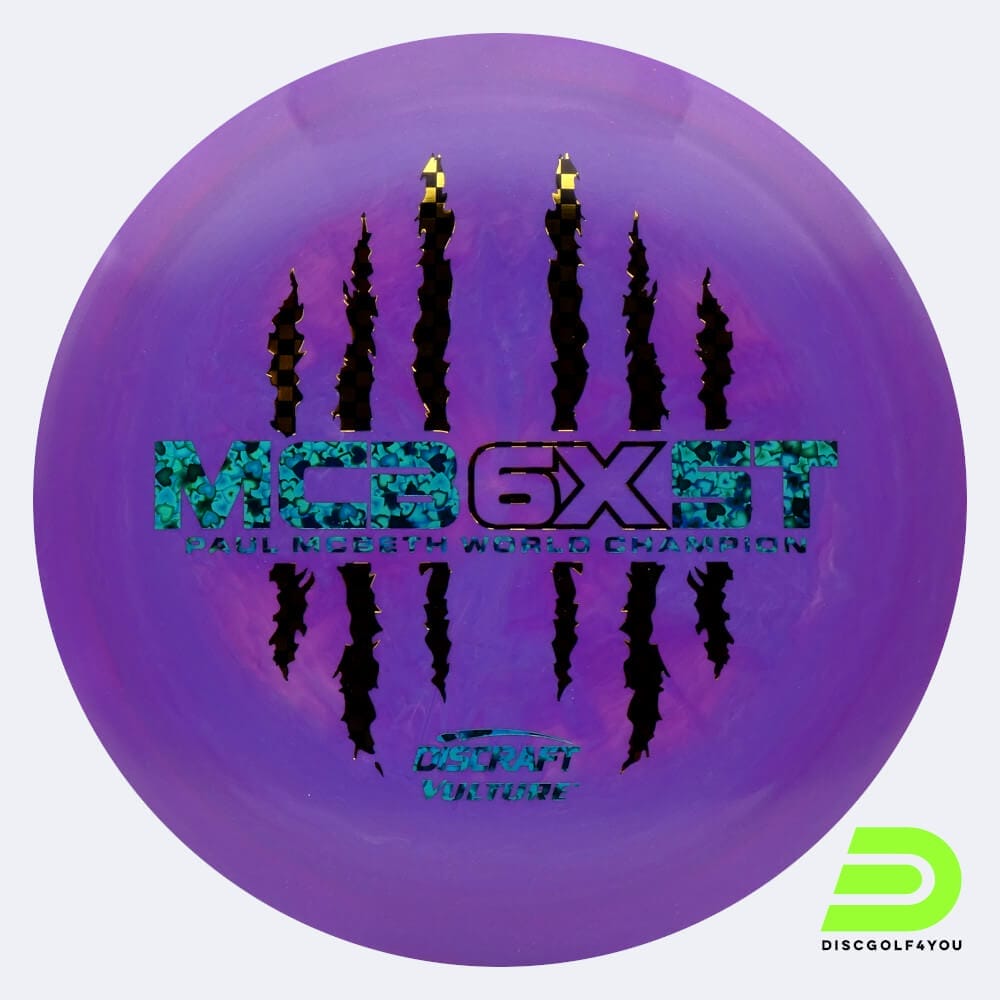 Discraft Vulture - McBeth 6x Claw in violett, im ESP Kunststoff und ohne Spezialeffekt
