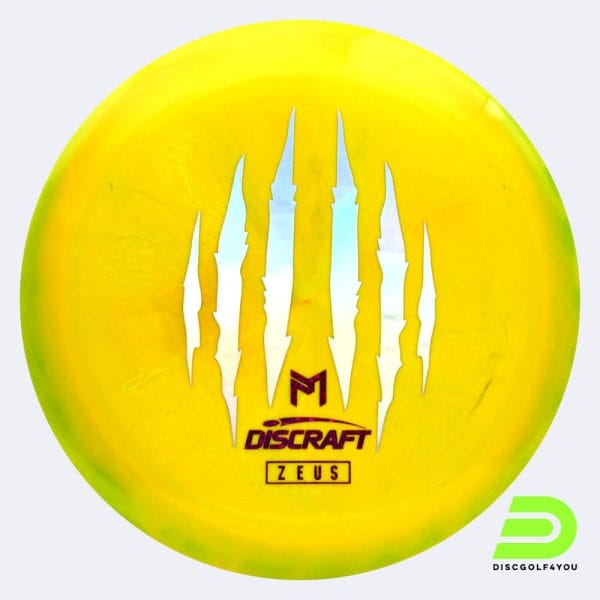 Discraft Zeus - McBeth 6x Claw in gelb, im ESP Kunststoff und burst Spezialeffekt