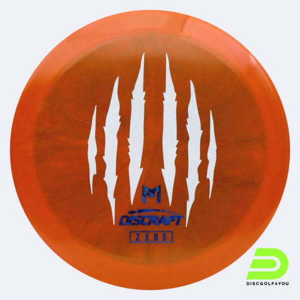 Discraft Zeus - McBeth 6x Claw in orange, im ESP Kunststoff und burst Spezialeffekt