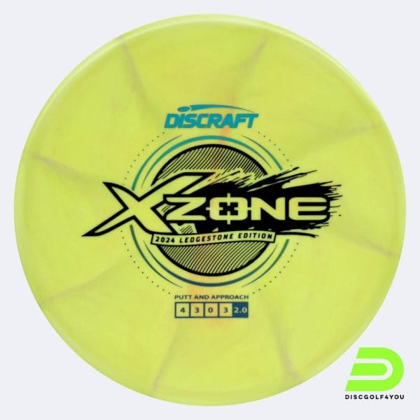 Discraft Zone 2024 Ledgestone Edition in gelb, im X Swirly Kunststoff und burst Spezialeffekt