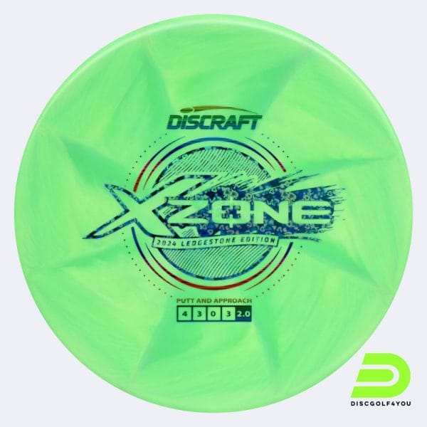 Discraft Zone 2024 Ledgestone Edition in hellgrün, im X Swirly Kunststoff und burst Spezialeffekt