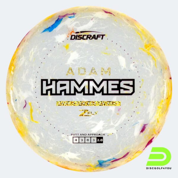 Discraft Zone - Adam Hammes Signature Series in yellow, jawbreaker z flx plastic