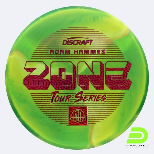 Discraft Zone - Adam Hammes Signature Series in hellgrün, im ESP Kunststoff und burst Spezialeffekt