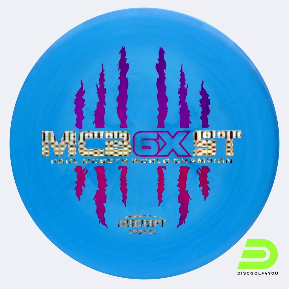 Discraft Zone - McBeth 6x Claw in blau, im ESP Kunststoff und ohne Spezialeffekt