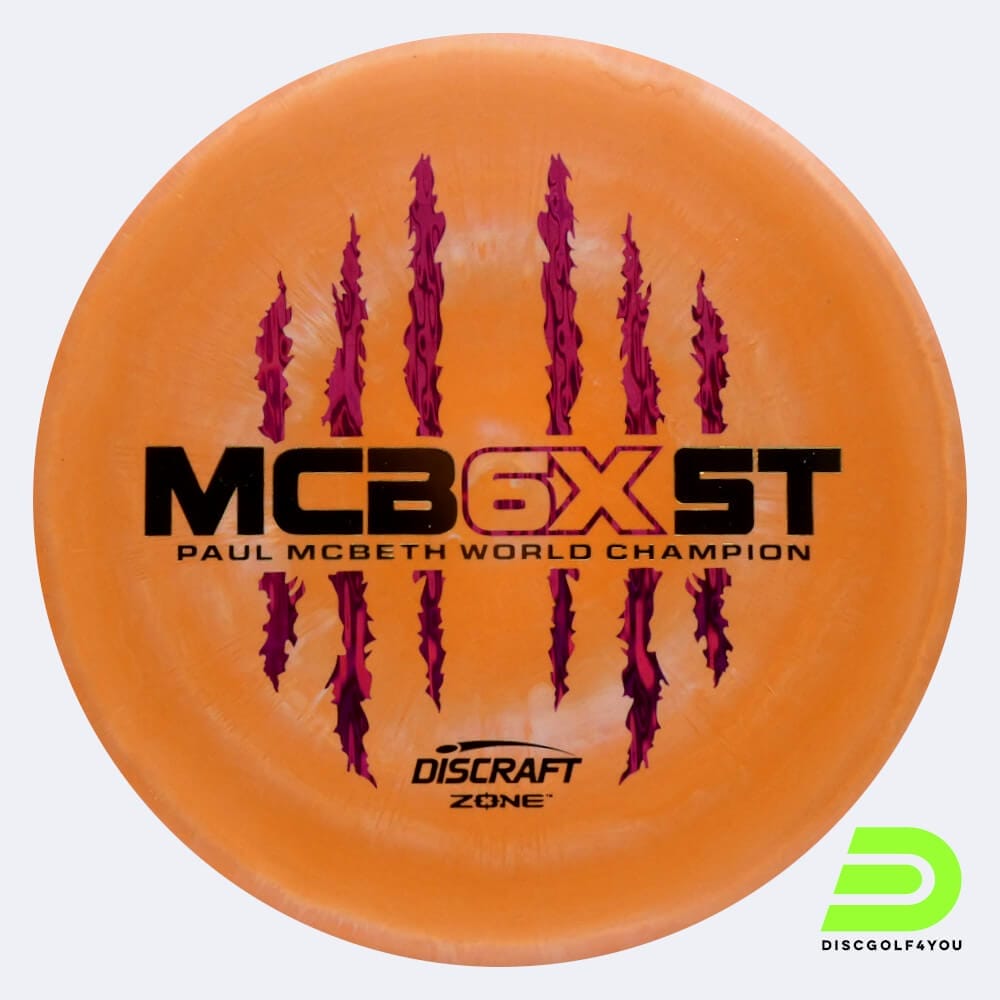 Discraft Zone - McBeth 6x Claw in orange, im ESP Kunststoff und ohne Spezialeffekt