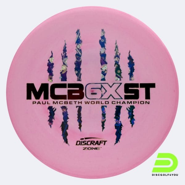 Discraft Zone - McBeth 6x Claw in pink, esp plastic