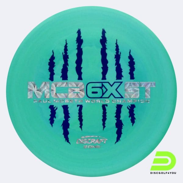 Discraft Zone - McBeth 6x Claw in turquoise, esp plastic