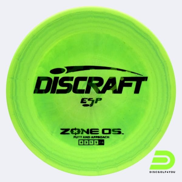 Discraft Zone OS in hellgrün, im ESP Kunststoff und burst Spezialeffekt