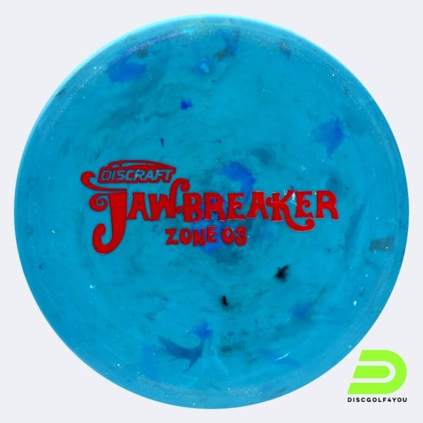 Discraft Zone OS in turquoise, jawbreaker plastic and burst effect