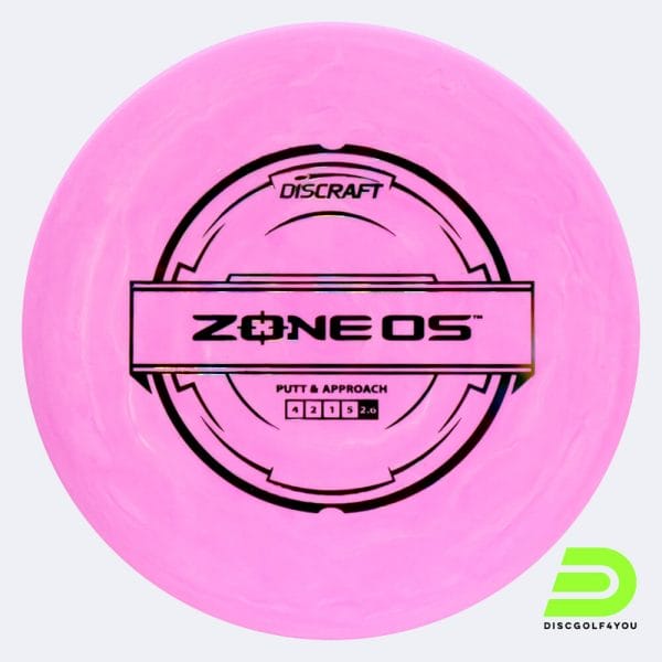 Discraft Zone OS in pink, putter line plastic