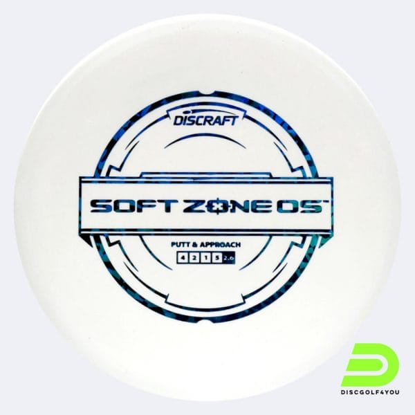 Discraft Zone OS in white, soft putter line plastic