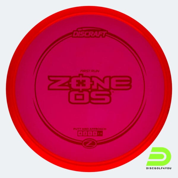 Discraft Zone OS in red, z-line plastic and first run effect