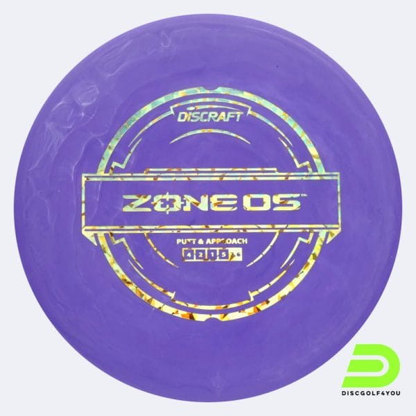 Discraft Zone OS in purple, putter line plastic