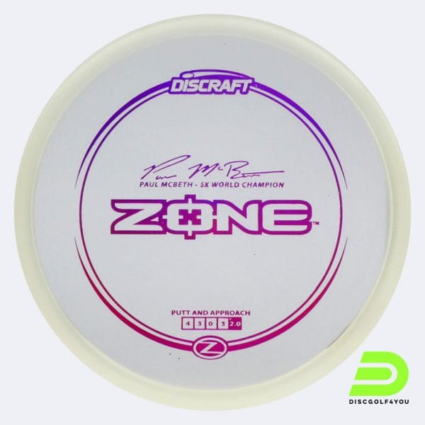 Discraft Zone - Paul McBeth Signature Series in crystal-clear, z-line plastic