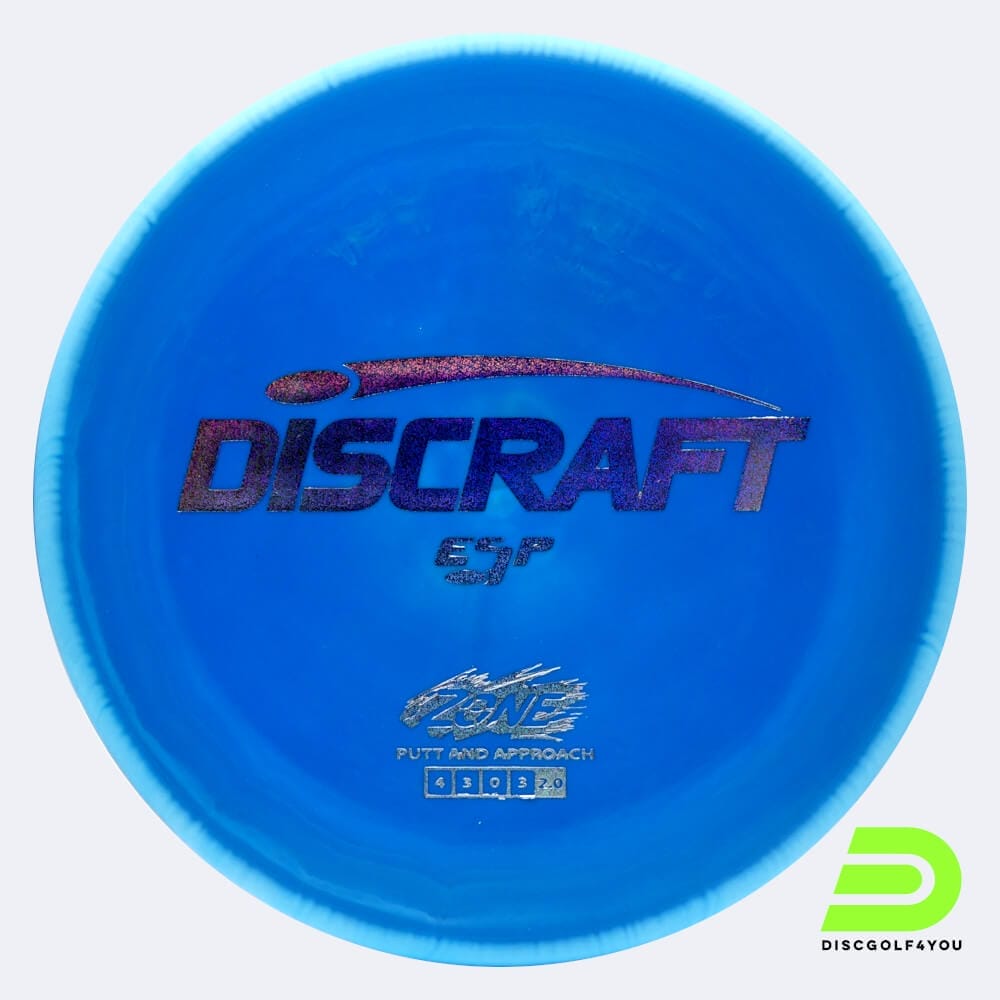 Discraft Zone in blau, im ESP Kunststoff und burst Spezialeffekt