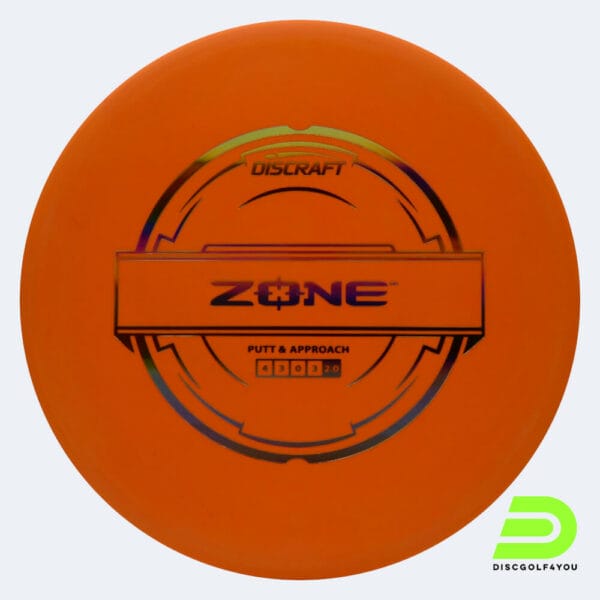 Discraft Zone in classic-orange, putter line plastic