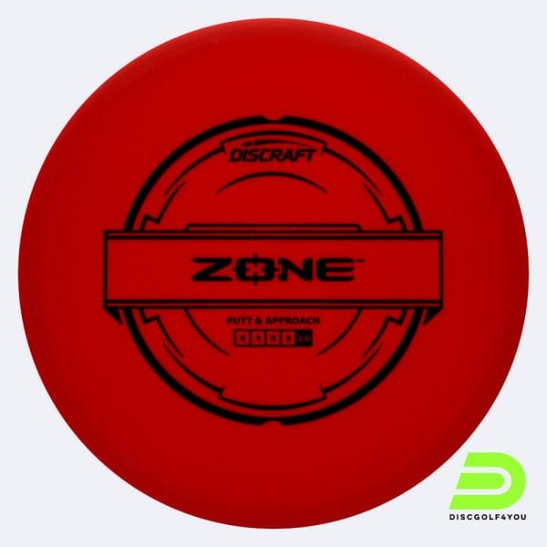 Discraft Zone in rot, im Putter Line Kunststoff und ohne Spezialeffekt