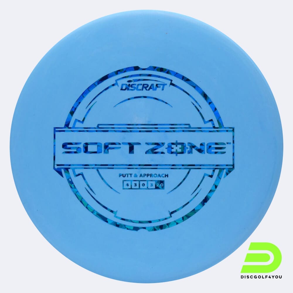 Discraft Zone in hellblau, im Soft Putter Line Kunststoff und ohne Spezialeffekt