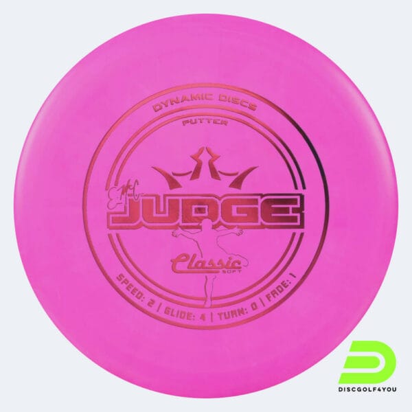 Dynamic Discs Emac Judge in rosa, im Classic Soft Kunststoff und ohne Spezialeffekt