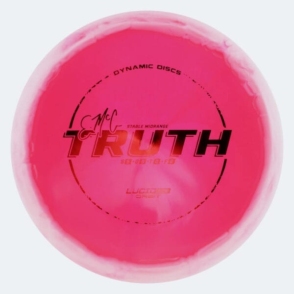 Dynamic Discs Emac Truth in red, lucid ice orbit plastic