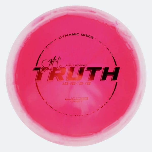 Dynamic Discs Emac Truth in rot, im Lucid Ice Orbit Kunststoff und ohne Spezialeffekt