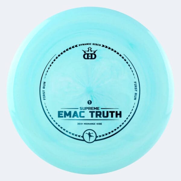 Dynamic Discs Emac Truth in turquoise, supreme plastic and first run effect