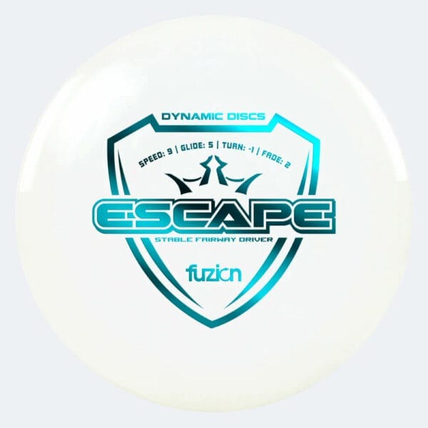 Dynamic Discs Escape in white, fuzion plastic