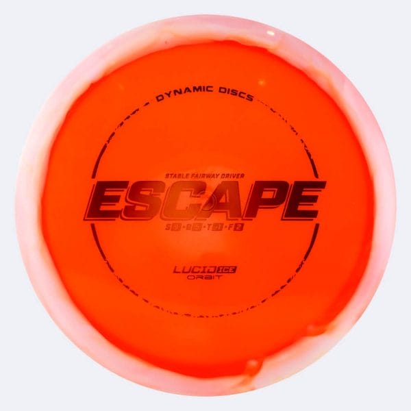 Dynamic Discs Escape in classic-orange, lucid ice orbit plastic