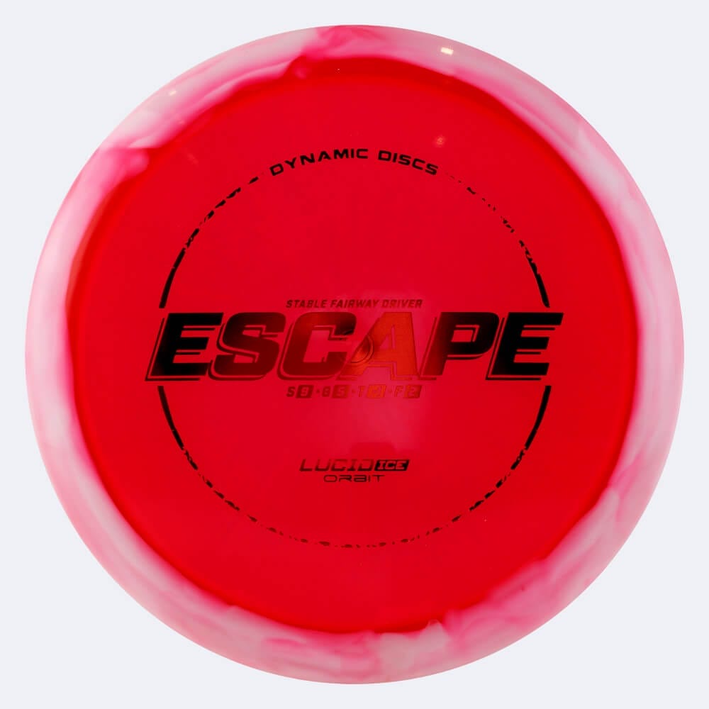 Dynamic Discs Escape in rot, im Lucid Ice Orbit Kunststoff und ohne Spezialeffekt