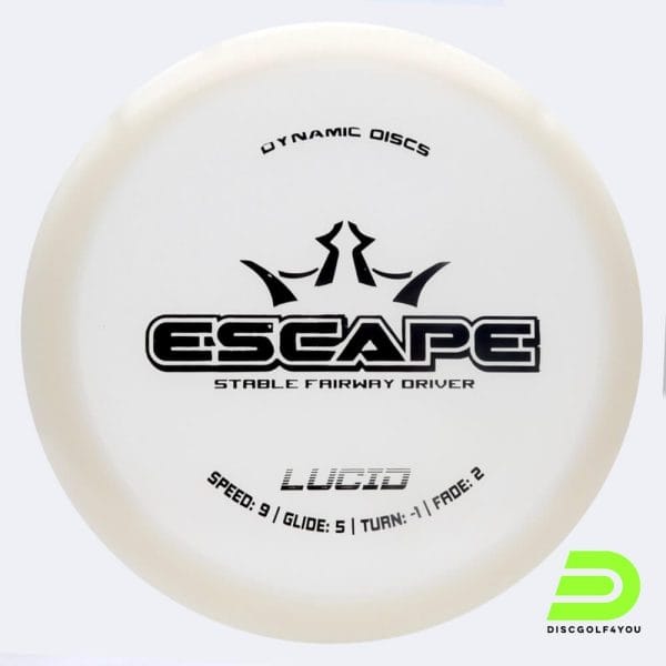 Dynamic Discs Escape in white, lucid plastic