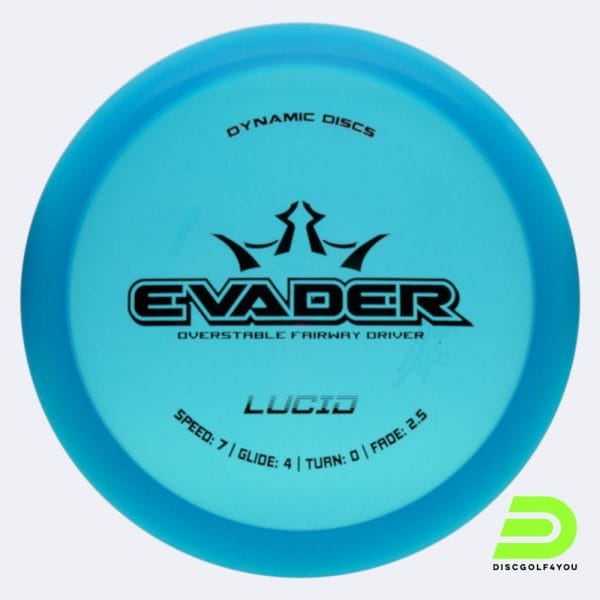 Dynamic Discs Evader in blue, lucid plastic