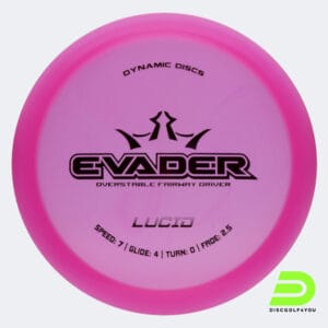 Dynamic Discs Evader in pink, lucid plastic