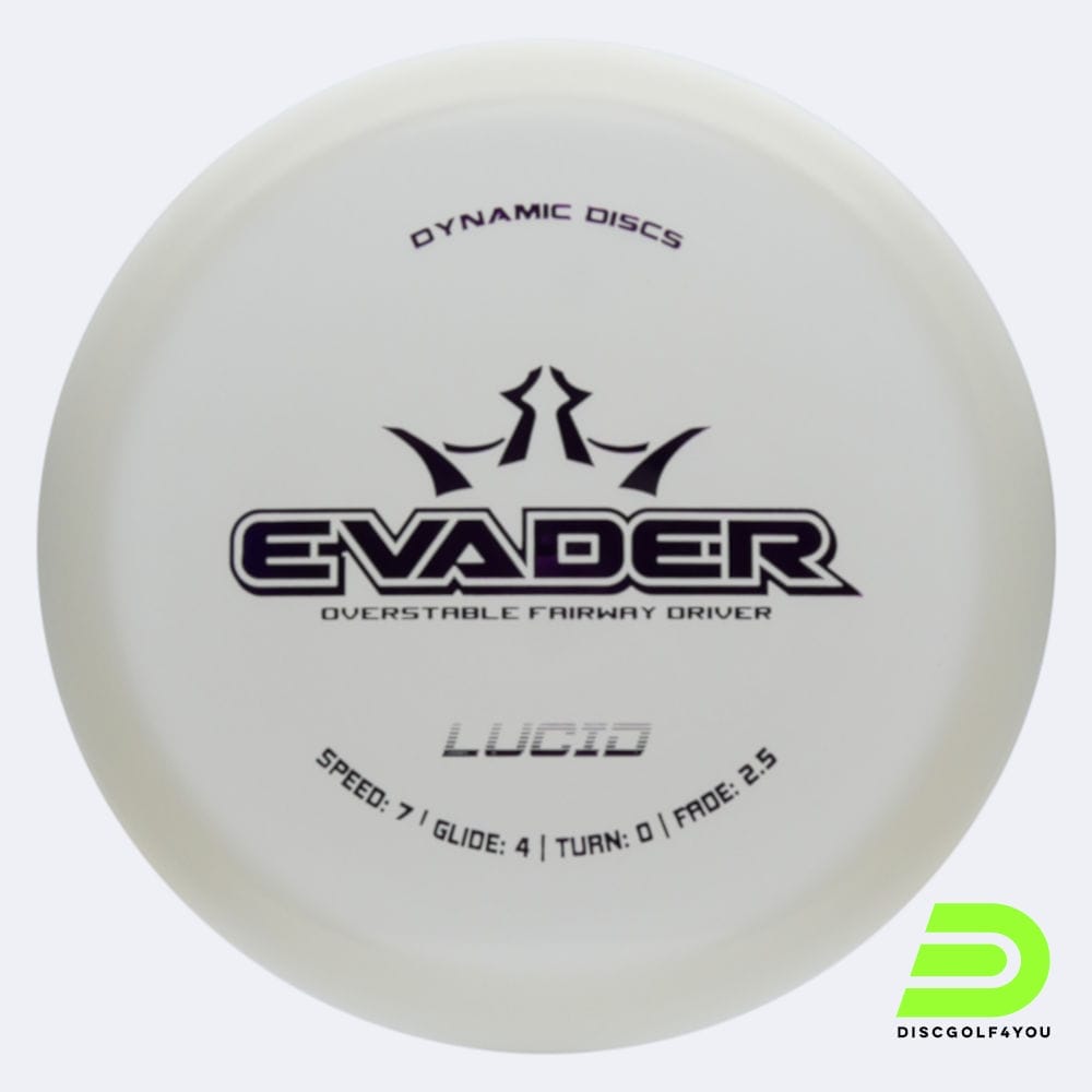 Dynamic Discs Evader in white, lucid plastic