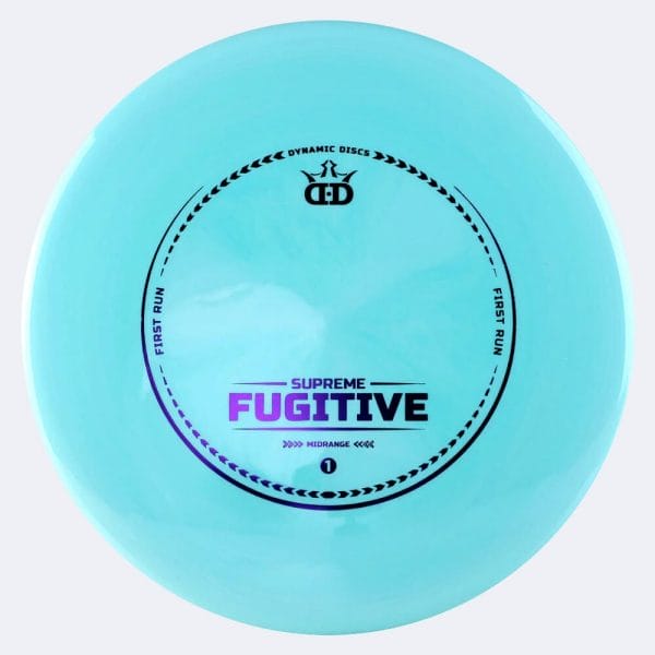 Dynamic Discs Fugitive in turquoise, supreme plastic and first run effect