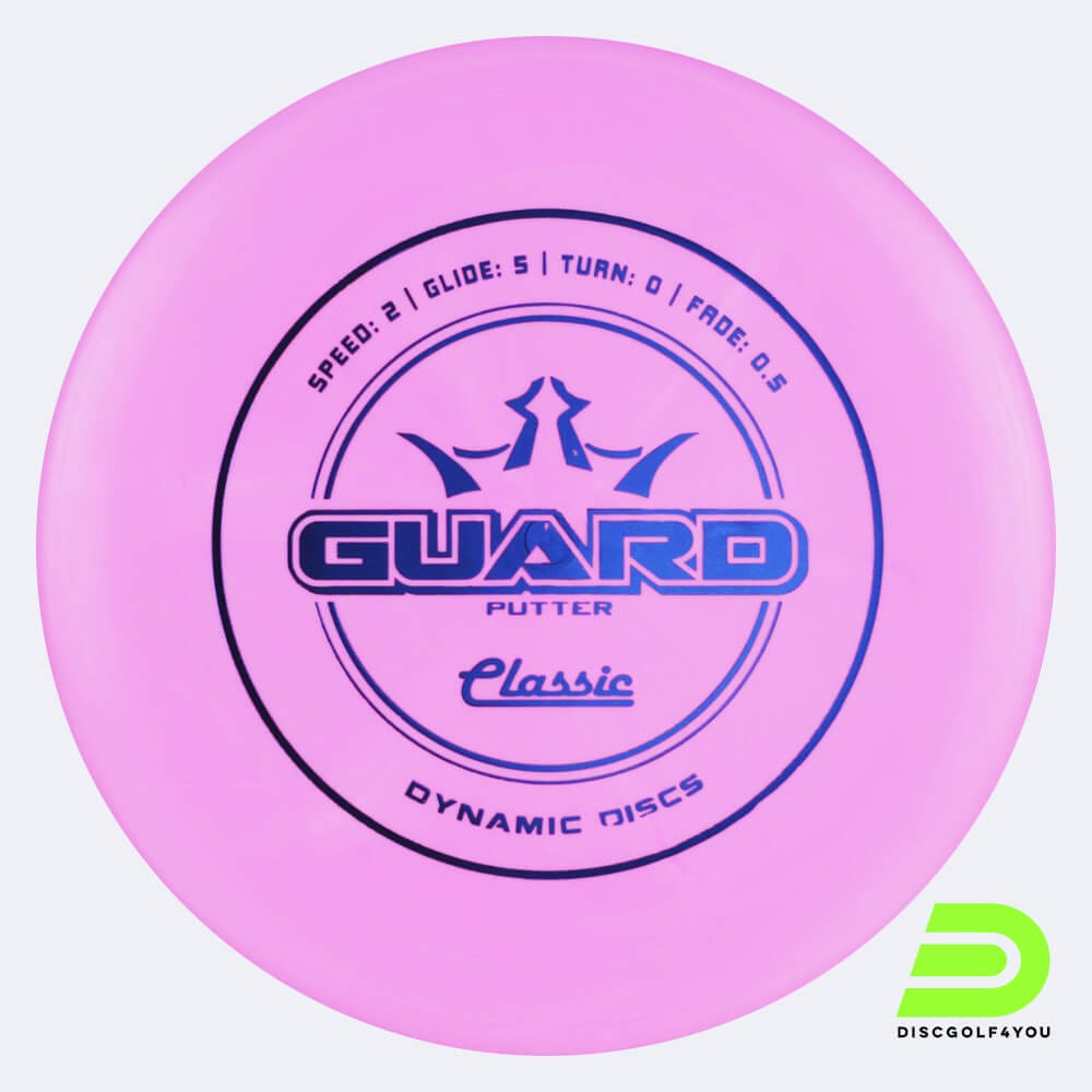 Dynamic Discs Guard in rosa, im Classic Kunststoff und ohne Spezialeffekt