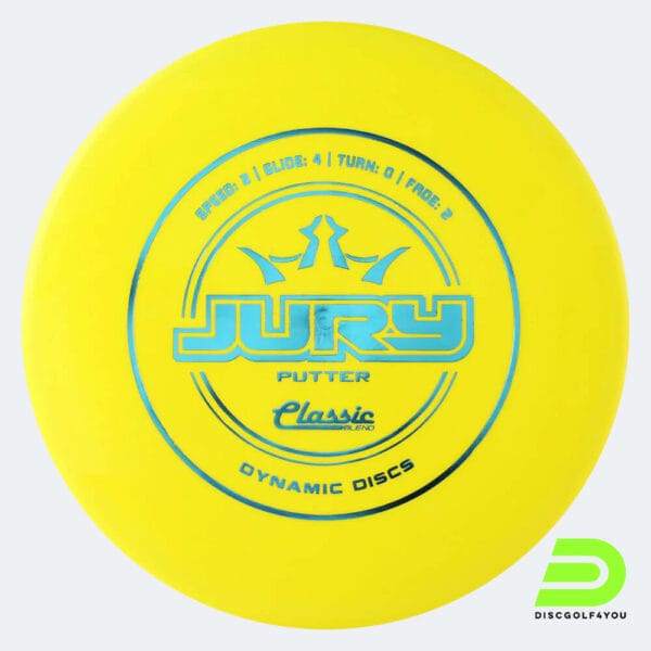 Dynamic Discs Jury in yellow, classic blend plastic