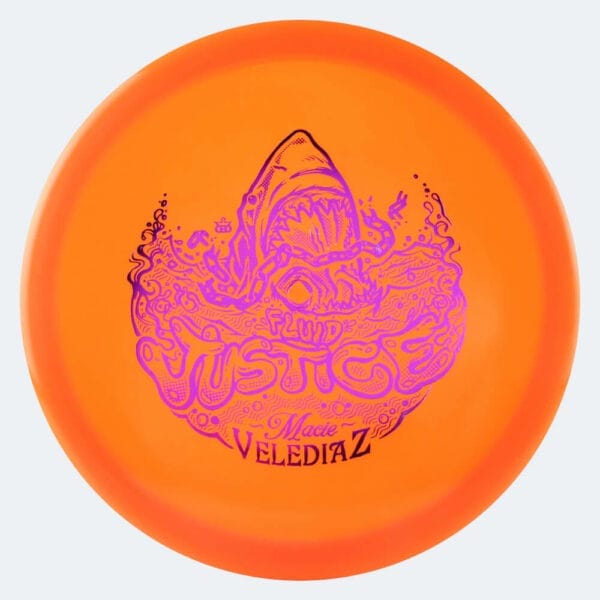 Dynamic Discs Justice Macie Velediaz Team Series in classic-orange, fluid plastic