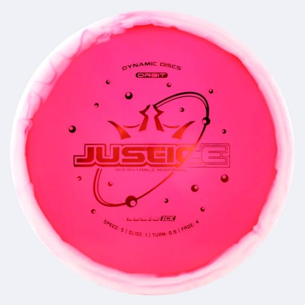 Dynamic Discs Justice in rot, im Lucid Ice Orbit Kunststoff und ohne Spezialeffekt