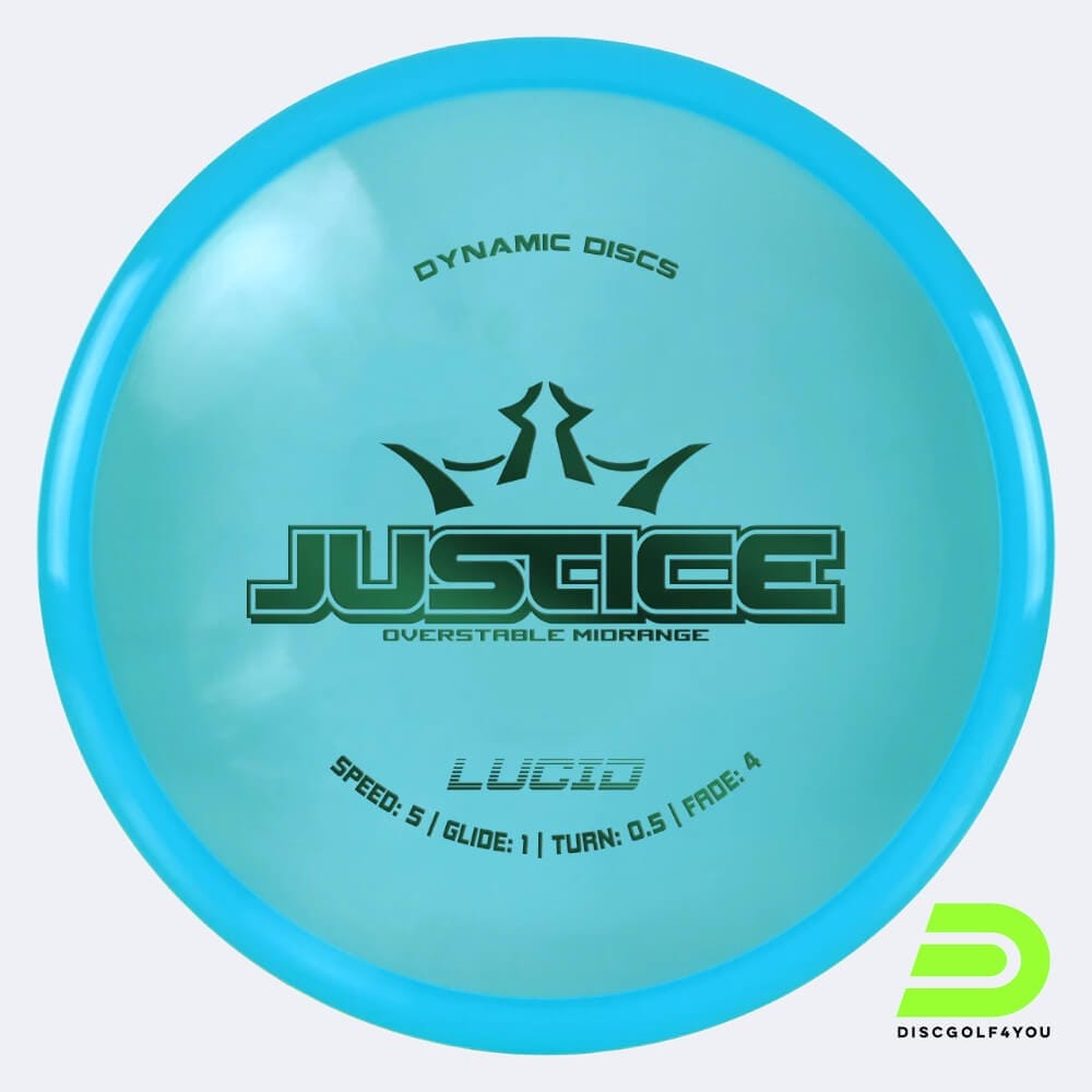Dynamic Discs Justice in turquoise, lucid plastic