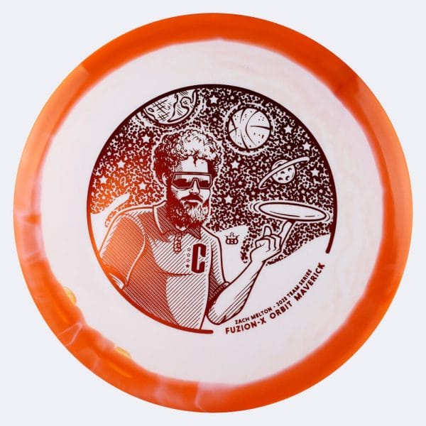 Dynamic Discs Maverick Zach Melton Teams Series V2 in orange, im Fuzion-X Orbit Kunststoff und ohne Spezialeffekt