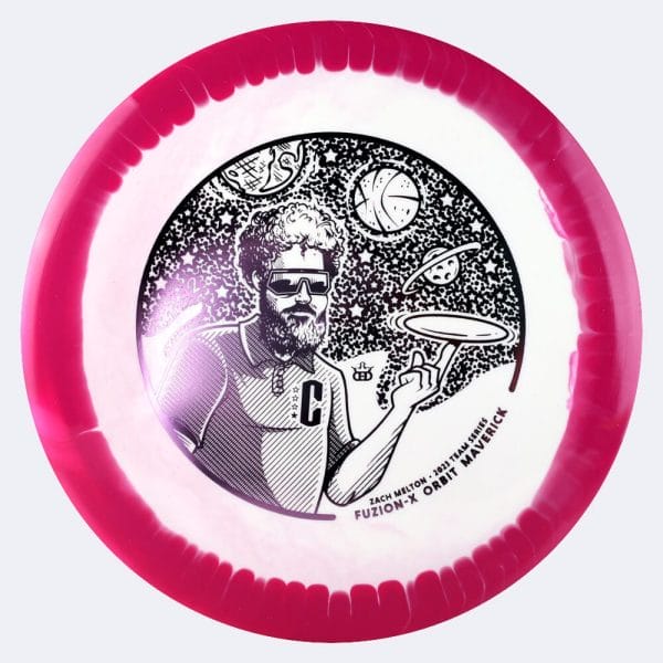 Dynamic Discs Maverick Zach Melton Teams Series V2 in rosa, im Fuzion-X Orbit Kunststoff und ohne Spezialeffekt