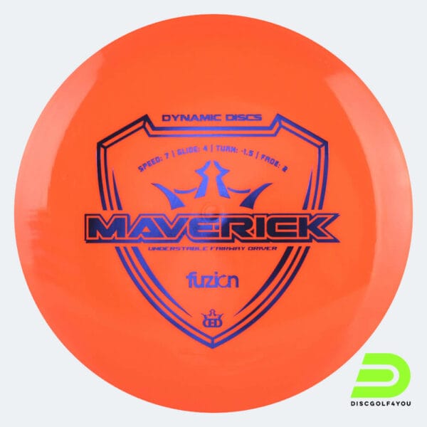 Dynamic Discs Maverick in classic-orange, fuzion plastic