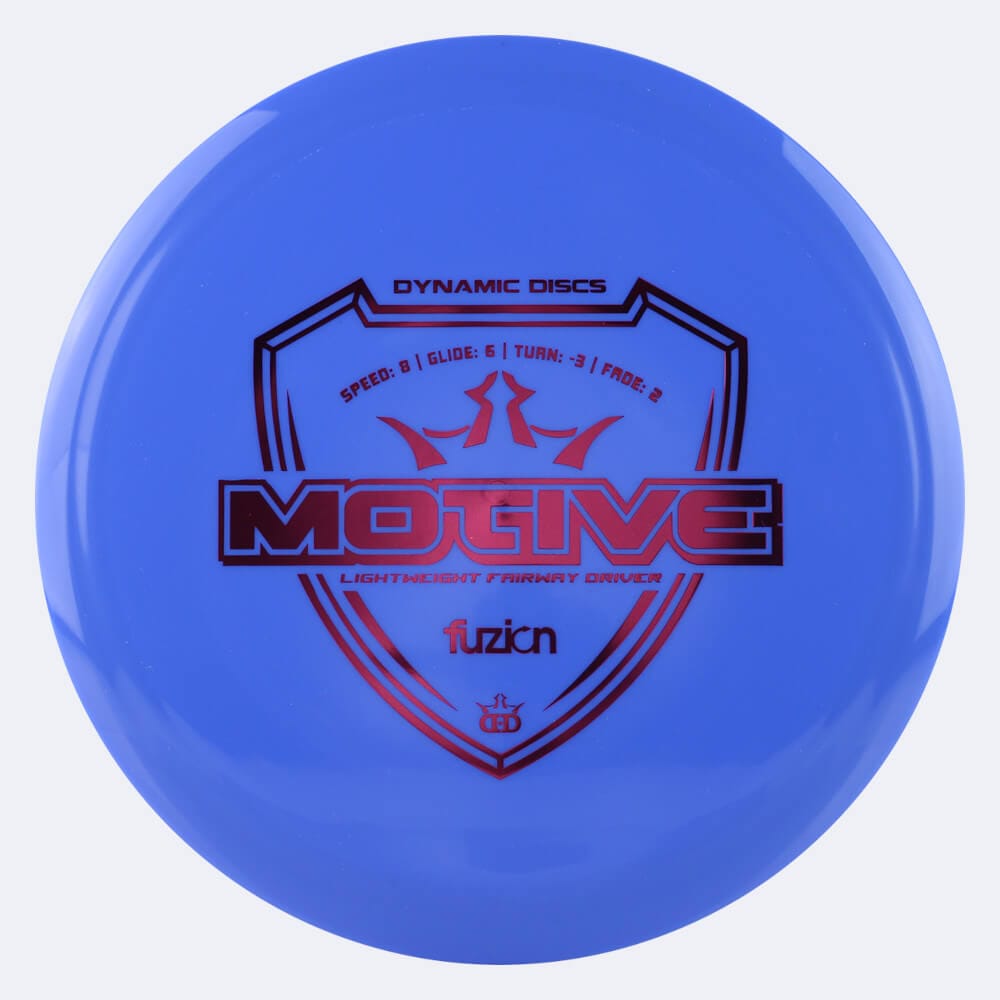 Dynamic Discs Motive in blue, fuzion plastic