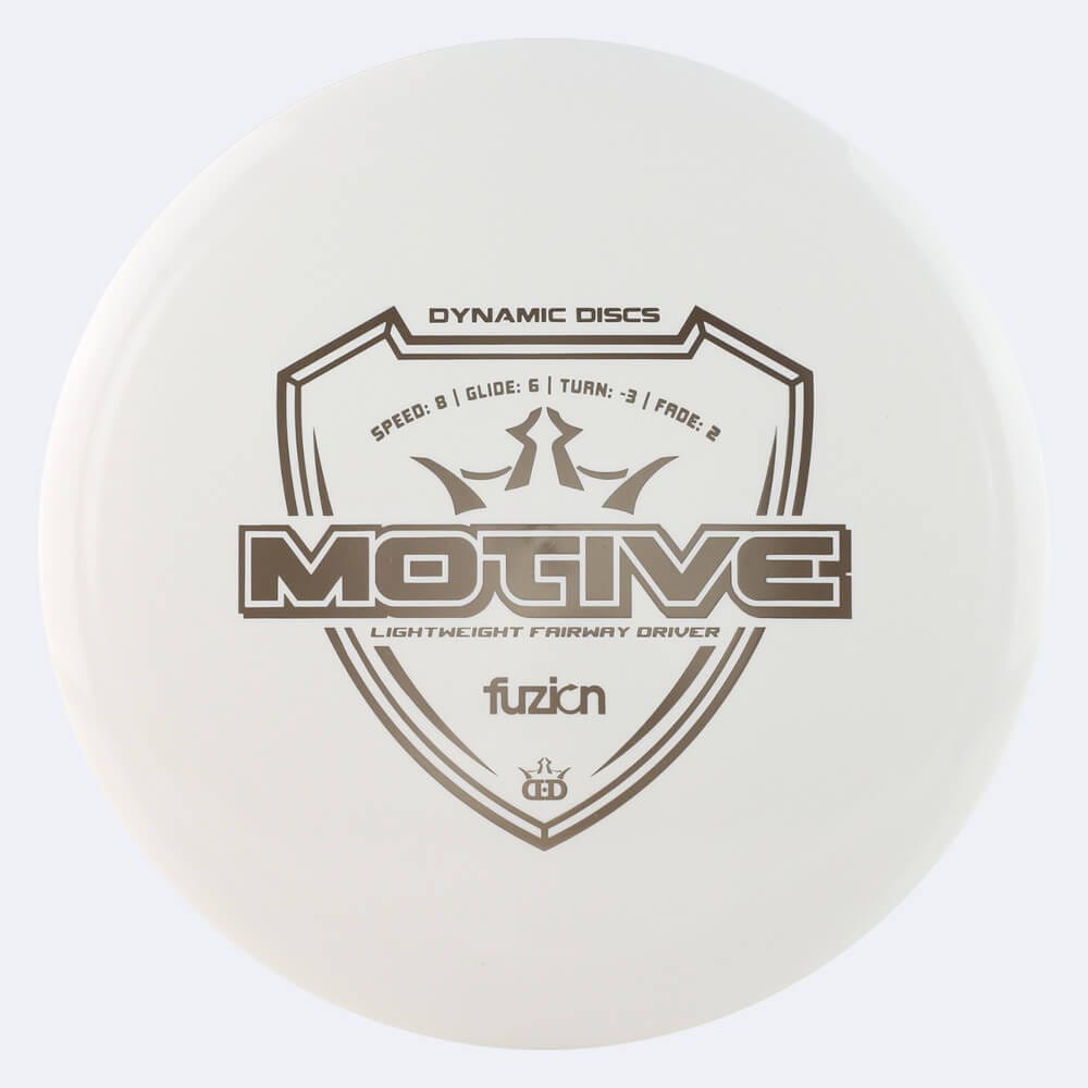 Dynamic Discs Motive in weiss, im Fuzion Kunststoff und ohne Spezialeffekt