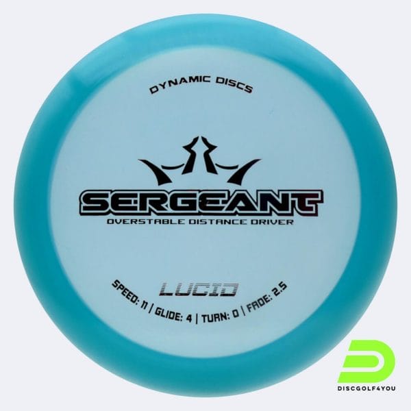 Dynamic Discs Sergeant in turquoise, lucid plastic
