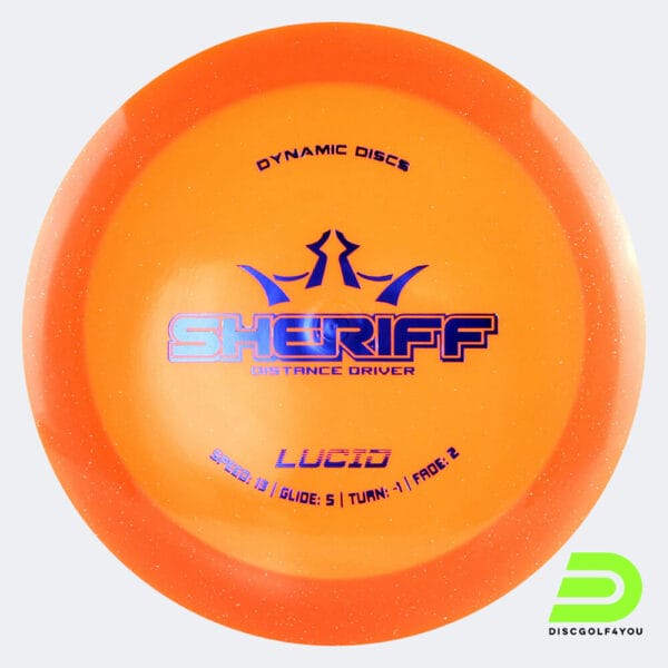 Dynamic Discs Sheriff in orange, im Metal Flake Lucid Kunststoff und ohne Spezialeffekt