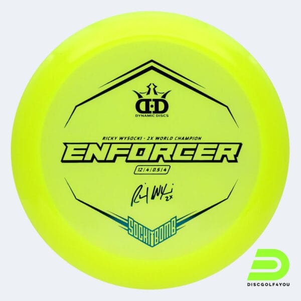 Dynamic Discs Sockibomb Enforcer in gelb, im Lucid X Kunststoff und ohne Spezialeffekt