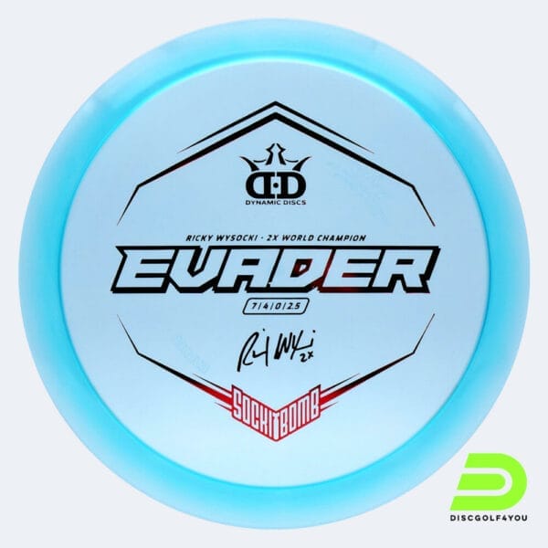 Dynamic Discs Sockibomb Evader in blau, im Lucid X Kunststoff und ohne Spezialeffekt