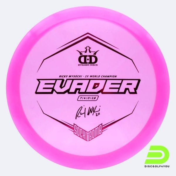 Dynamic Discs Sockibomb Evader in pink, lucid x plastic
