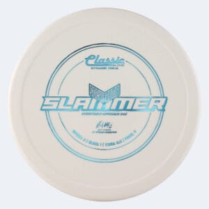 Dynamic Discs Sockibomb Slammer in white, classic blend plastic